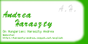 andrea haraszty business card